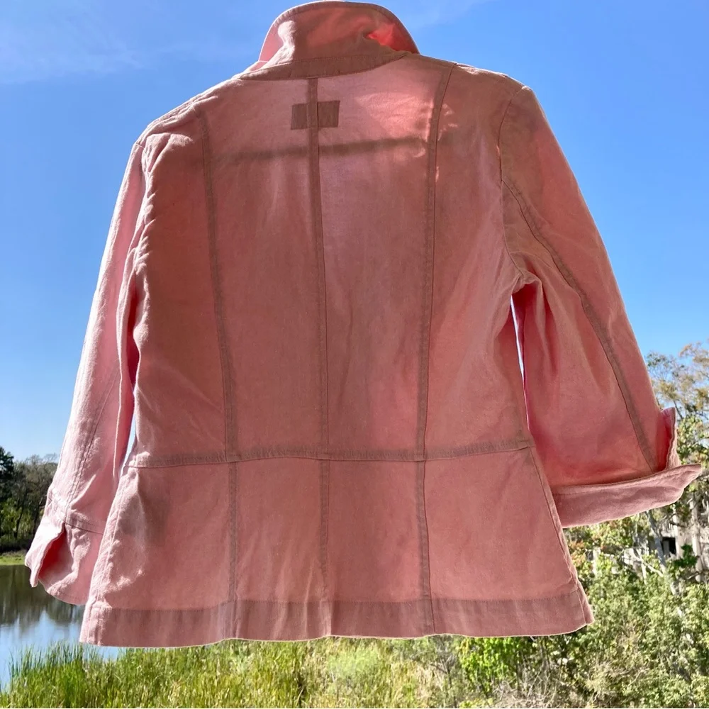 per una marks and spencer jacket vintage pink Linen/Cotton/Elastane Size:14 - Picture 5 of 14